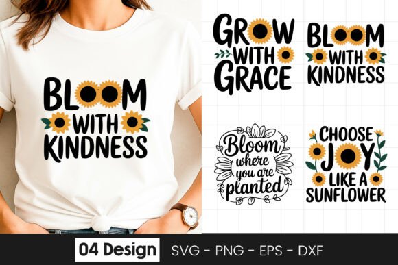 Bloom with Kindness Graphics for Crafts and Editorial Design