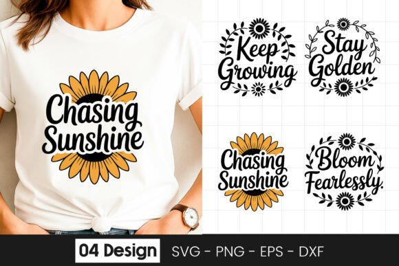 Chasing Sunshine Positive Quote Graphics for Crafts