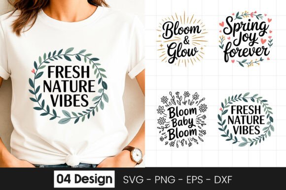 Fresh Vibes Floral Positive Quote SVG for Crafts and Graphics