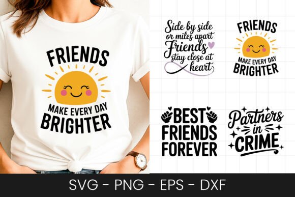 Friends Make Life Brighter Quote Graphics for Crafts