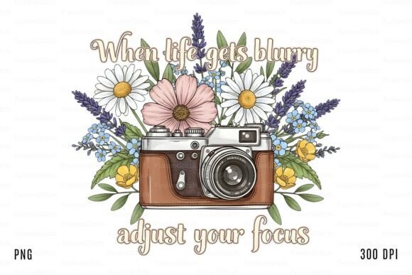 Vintage Camera Quote Graphic for Crafts